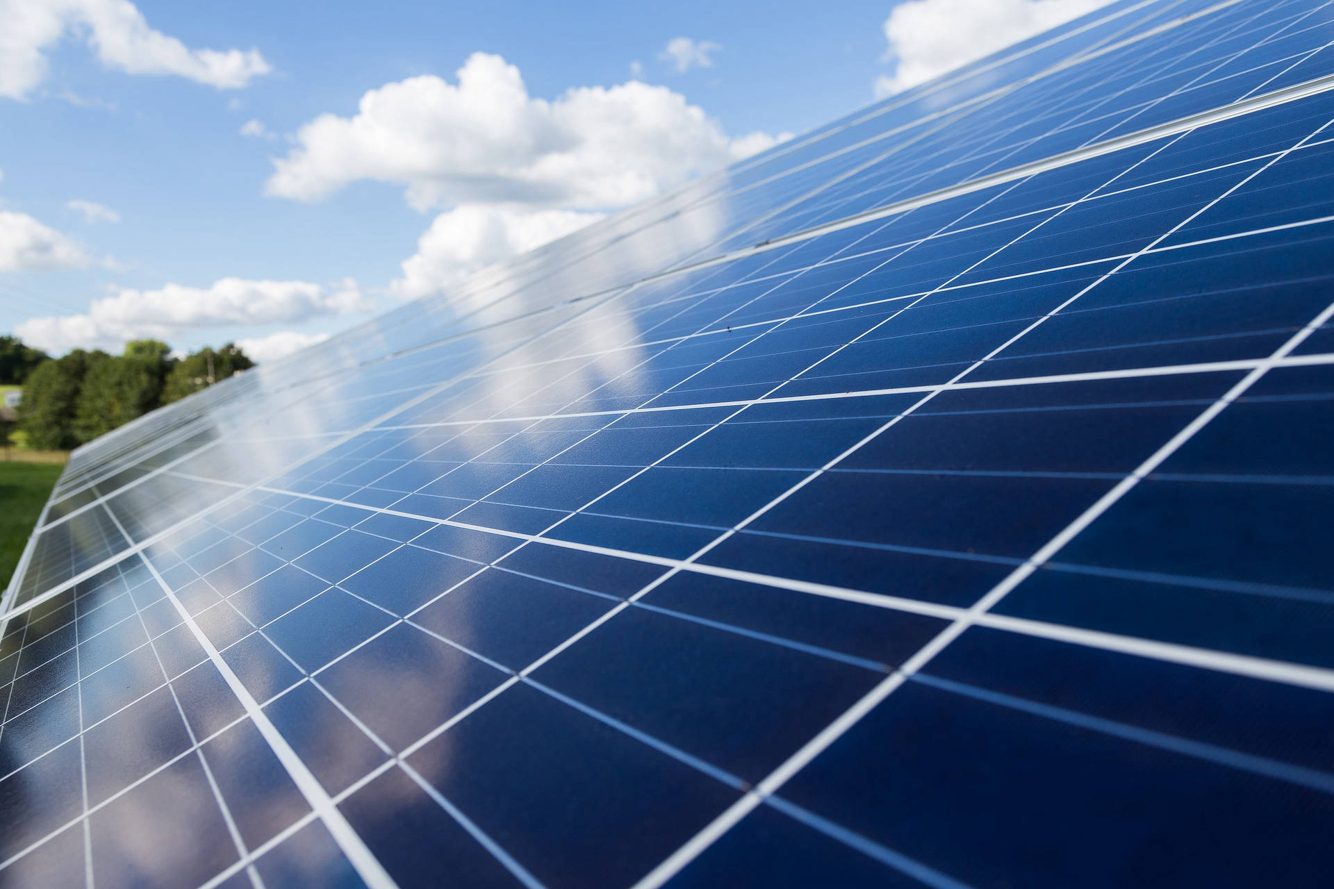 Illustration of solar panels on south, east and west-facing UK roofs