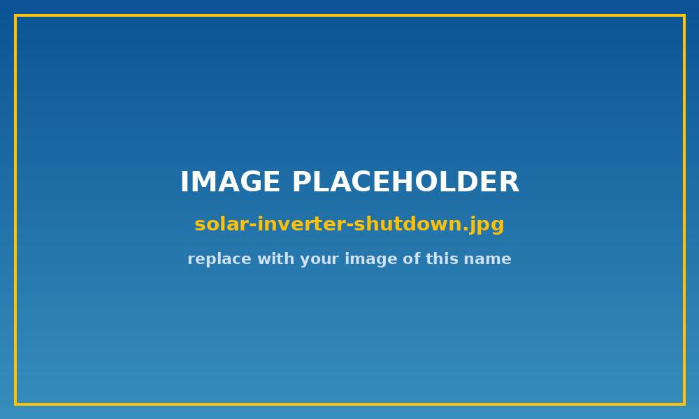 Inverter with integrated isolator for shutting down a solar system