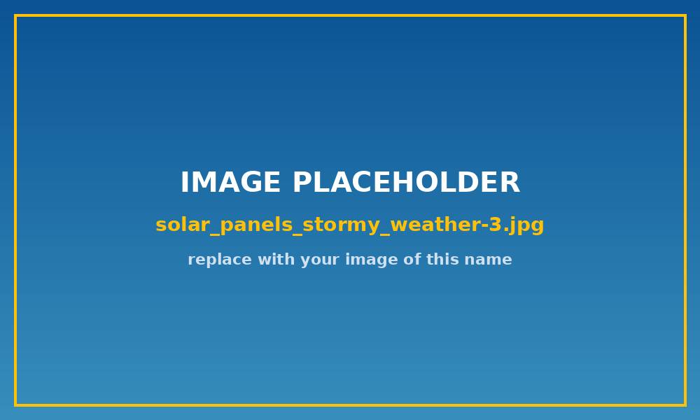 Solar Panels in Stormy Weather — Solar Panel Advice